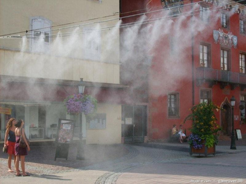 lắp đặt hệ thống phun sương